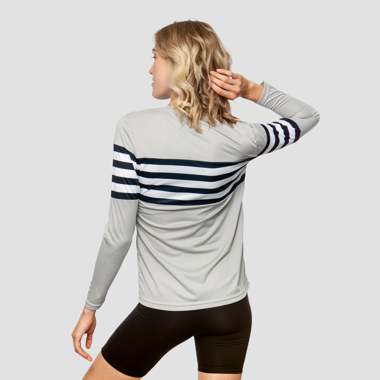 Womens UV Protection Striped Long Sleeve