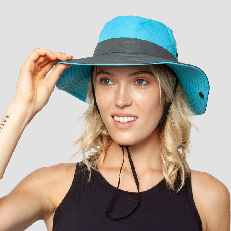 UV Protection Foldable Sun Hat, Blue