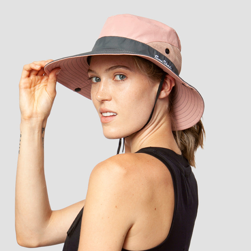 UV Protection Foldable Sun Hat, Pink