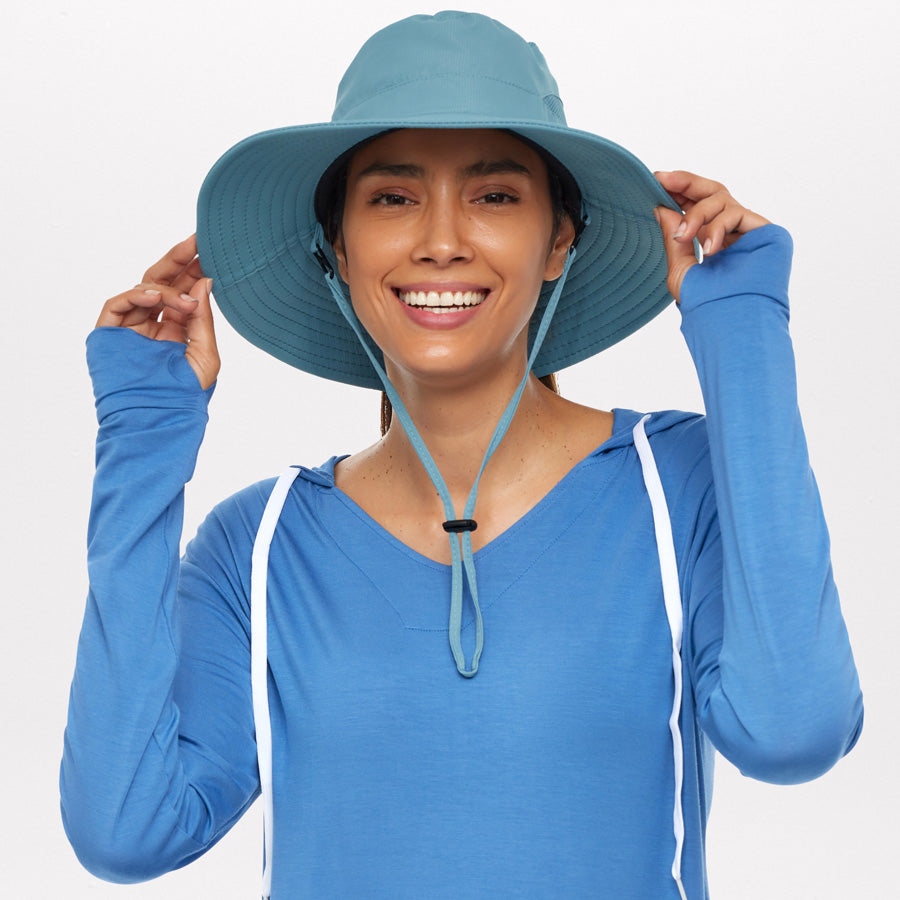 Womens Everyday UV Protection Sun Hat, Teal / Regular (S/M)