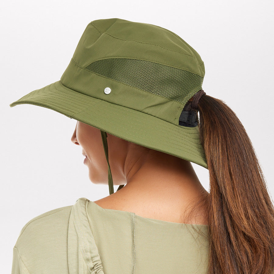 VICSPORT Women Sun Hat Wide Brim Bucket Mesh Boonie Cap Outdoor Fishing Hats UV Protection Blue