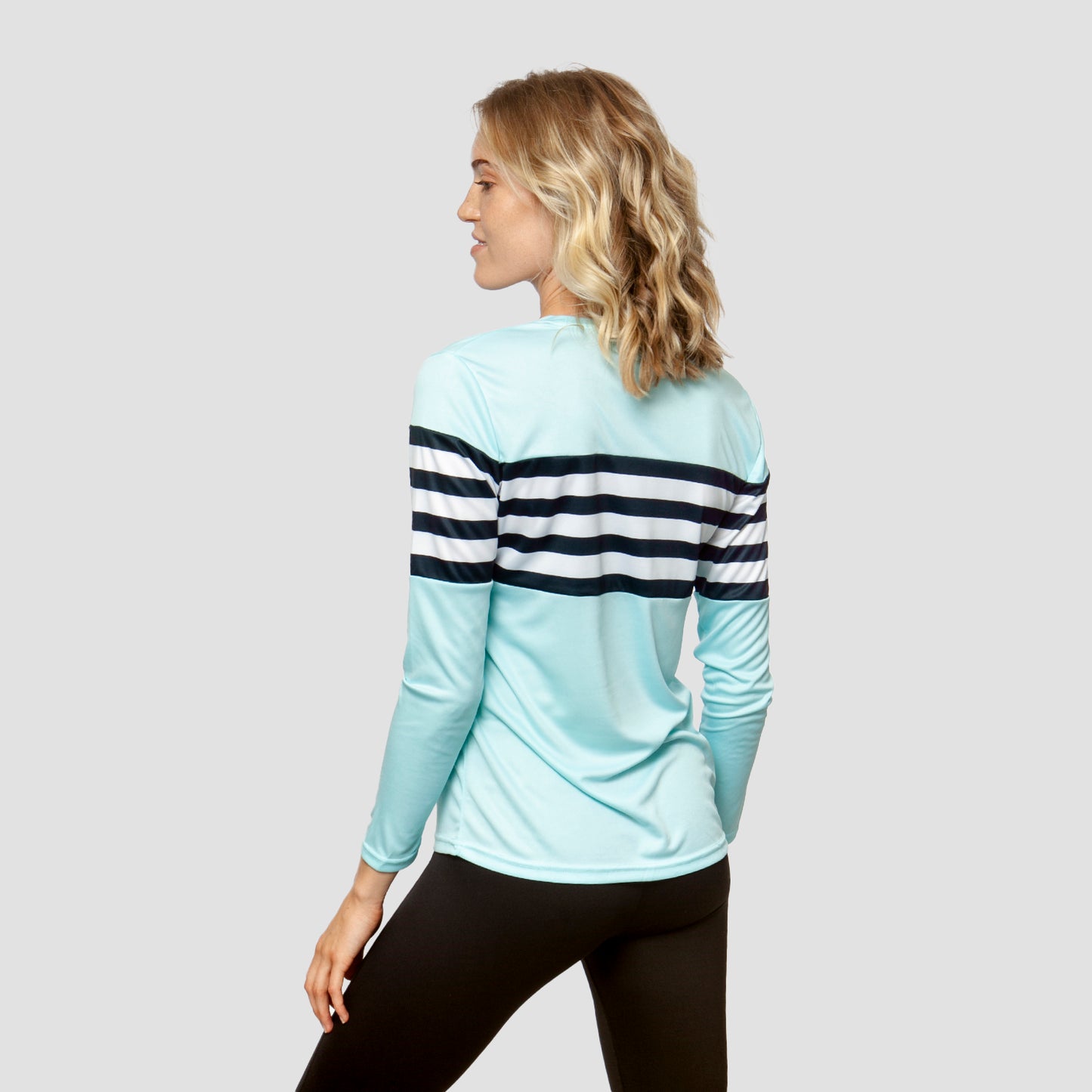Womens UV Protection Striped Long Sleeve