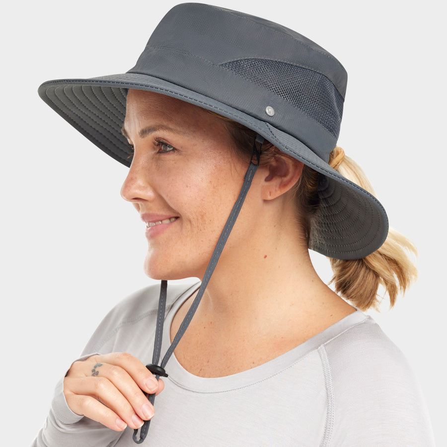 Womens Everyday UV Protection Sun Hat, Stone / Regular (S/M)