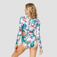 Tropical Paradise Long Sleeve One Piece Swimsuit